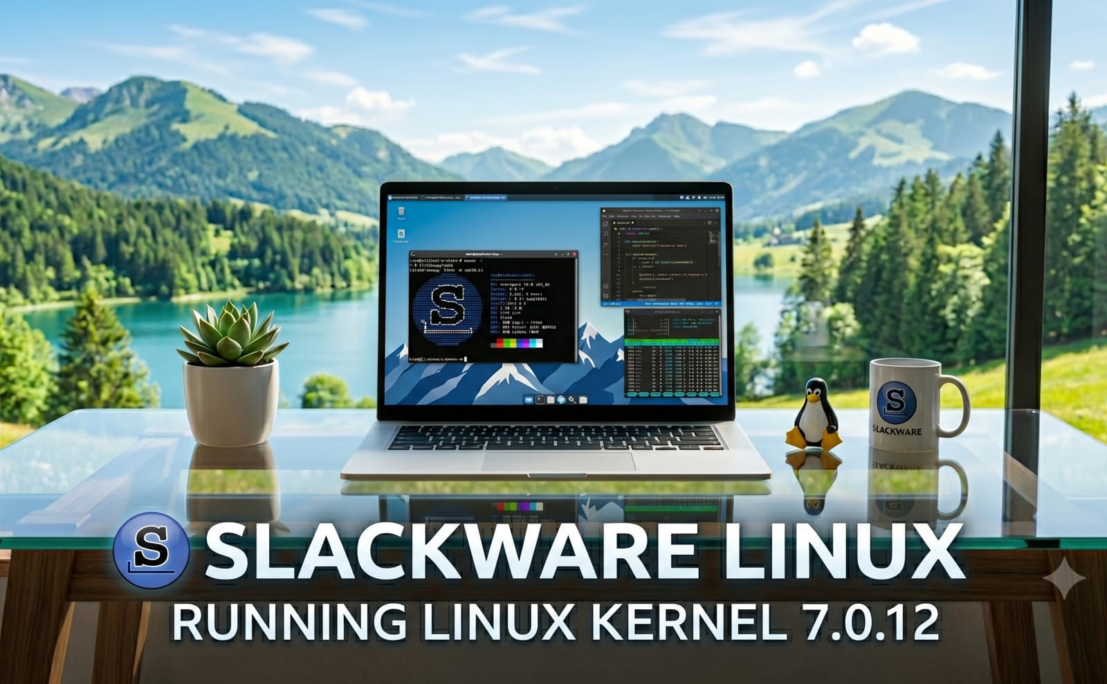 Slackware上で稼働するLinux kernel 7.0.12