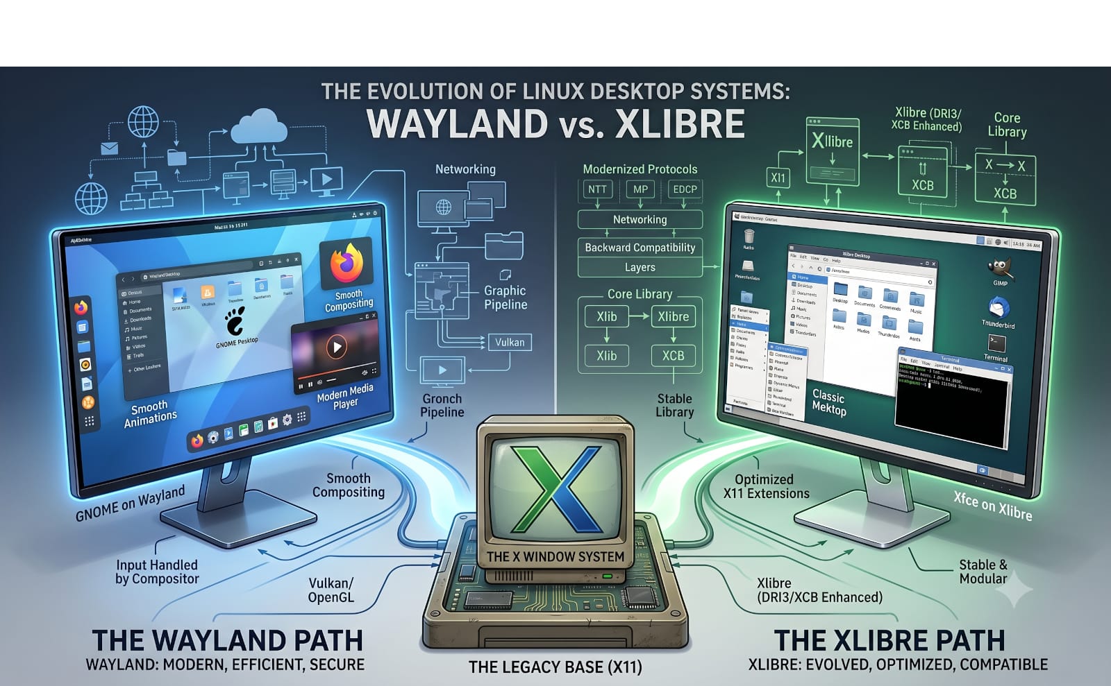 Slackware上で稼働するXLibre Xserver